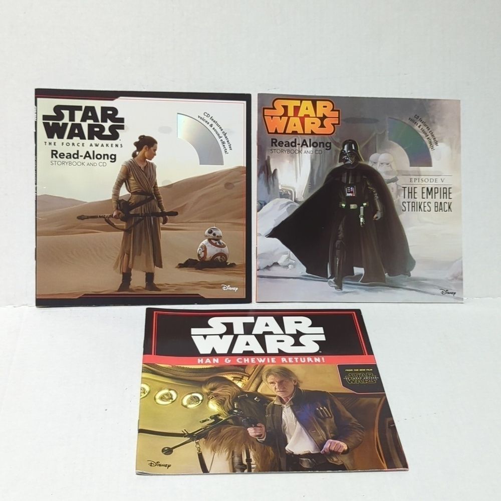 Star Wars Read-Along Book Set of 3 w/CD - New